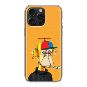 Чехлы с Обезьянами NFT для iPhone 16 Pro Max (AlphaPrint) (Скучающая Обезьяна NFT)