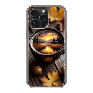 Чохол з унікальним дизайном 'Осінь з кавою' для iPhone 16 Pro Max (Темна кава)