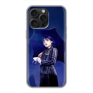 Силиконовый чехол с картинкой для iPhone 16 Pro Max (Венсдей)