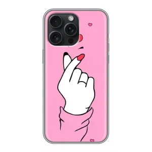 Чехол с принтом для iPhone 16 Pro Max (AlphaPrint - Знак сердечка)