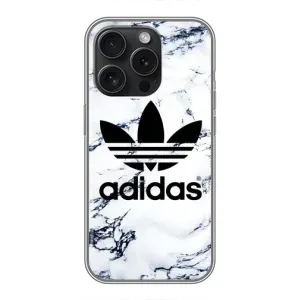 Чехлы Адидас для iPhone 16 Pro (AlphaPrint) (Адидас на мраморе)