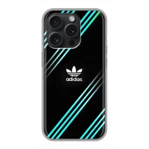 Чехлы Адидас для iPhone 16 Pro (AlphaPrint) (Адидас с полосами)