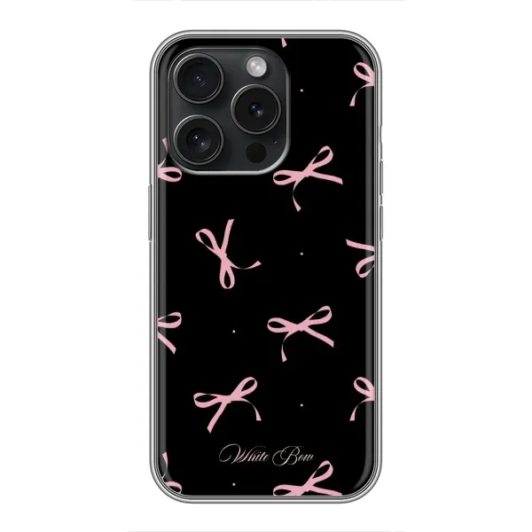 Чохол з принтом «Банти на чорному» для iPhone 16 Pro