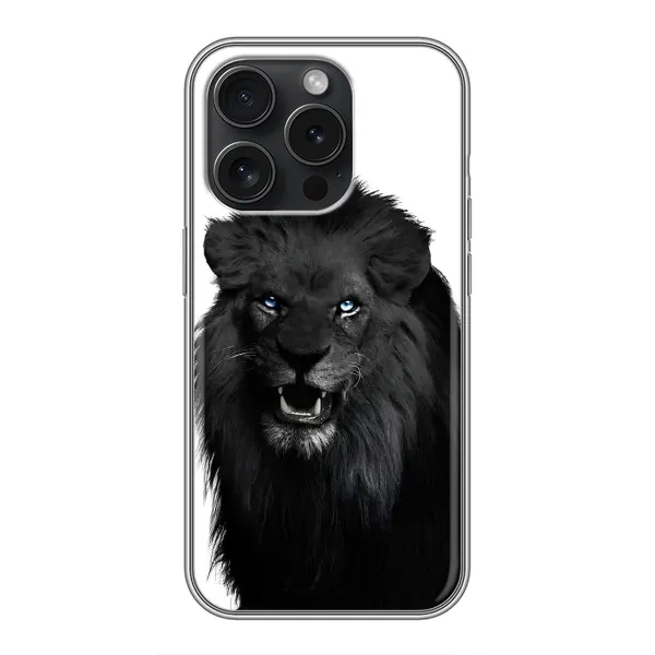 Чехол с принтом «Черный ЛЕВ» для iPhone 16 Pro