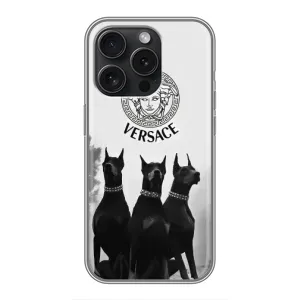 Чохли VERSACE для Айфон 16 Про (PREMIUMPrint) (Доберман Версаче)