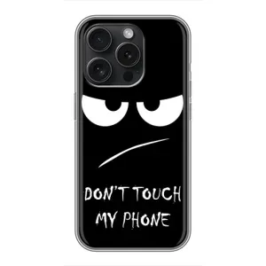Чехол для Айфон 16 Про - (AlphaPrint) с печатью (ТОП продаж) (Dont Touch)