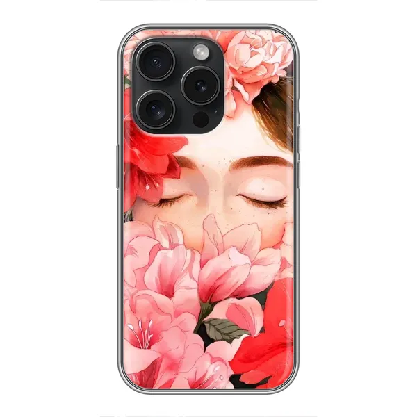 Чохол з принтом «Очі в квітах» для iPhone 16 Pro Чохол з принтом «Очі в квітах» для iPhone 16 Pro
