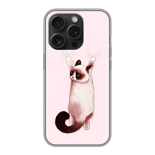 Чехол с принтом «Котик падает» для iPhone 16 Pro