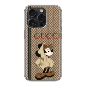 Чехлы ГУЧЧИ для Айфон 16 Про (AlphaPrint) (Mickey GUCCI)