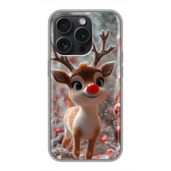 Чехол с принтом «Олень с носом» для iPhone 16 Pro