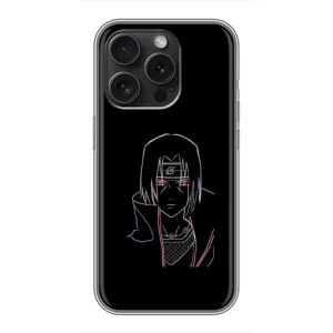 Чехлы на тему: Итачи Учиха для iPhone 16 Pro (AlphaPrint) (силуэт Итачи)