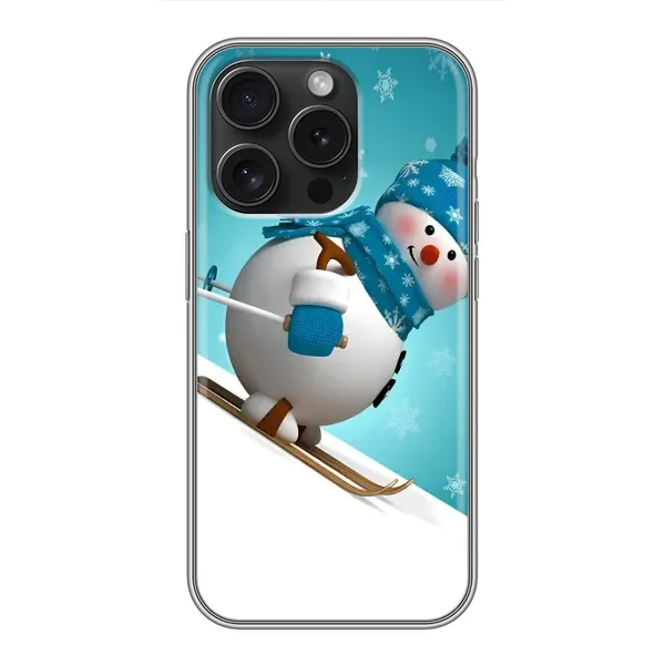 Чохол з принтом «Сніговик на лижах» для iPhone 16 Pro