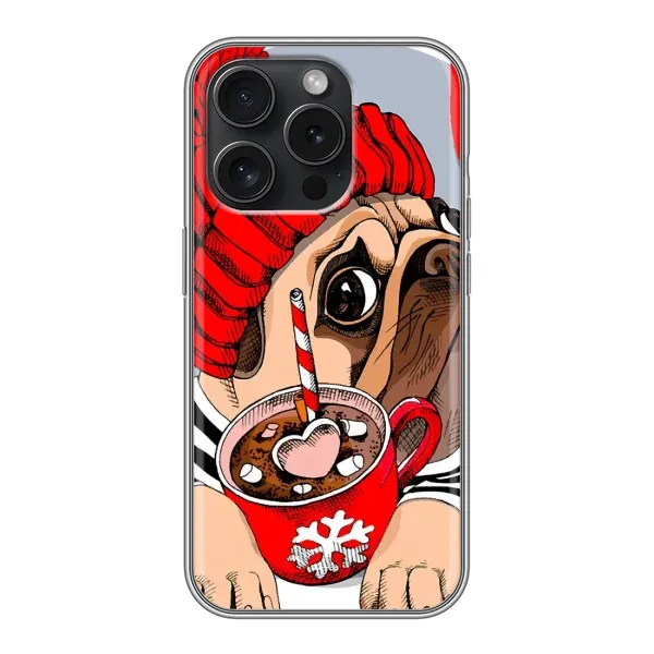 Чохол з принтом «Песик в шапці» для iPhone 16 Pro