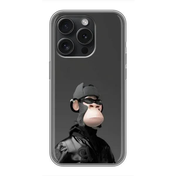 Чохол з принтом «стильна мавпа NFT» для iPhone 16 Pro