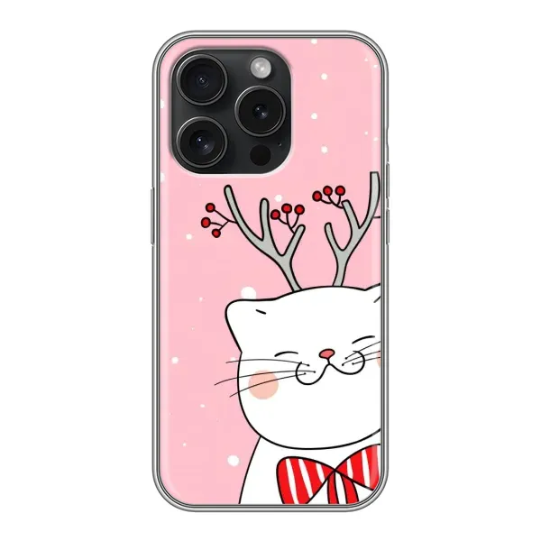 Чохол з принтом «Зимовий кіт» для iPhone 16 Pro