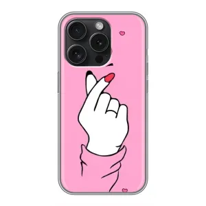 Чехол с принтом для iPhone 16 Pro (AlphaPrint - Знак сердечка)