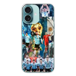 Чохли Мессі для iPhone 16 (AlphaPrint) (Аргентина Мессі)