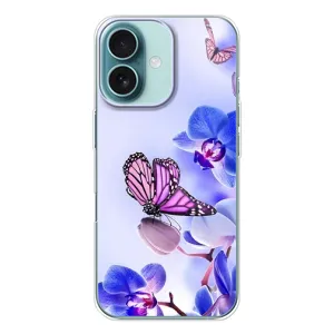 Чохли з квітами для iPhone 16 (VPrint) (Метелик на квітах)