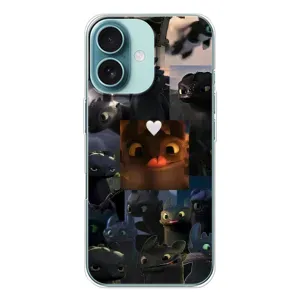 Чехол как приручить дракона на iPhone 16 (Дракон коллаж)