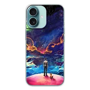Космічні Чохли для Айфон 16 (VPrint) (Вид Галактики)