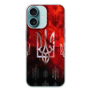Украинские Чехлы для iPhone 16 с картинкой УПА (AlphaPrint) (ГЕРБ УПА)
