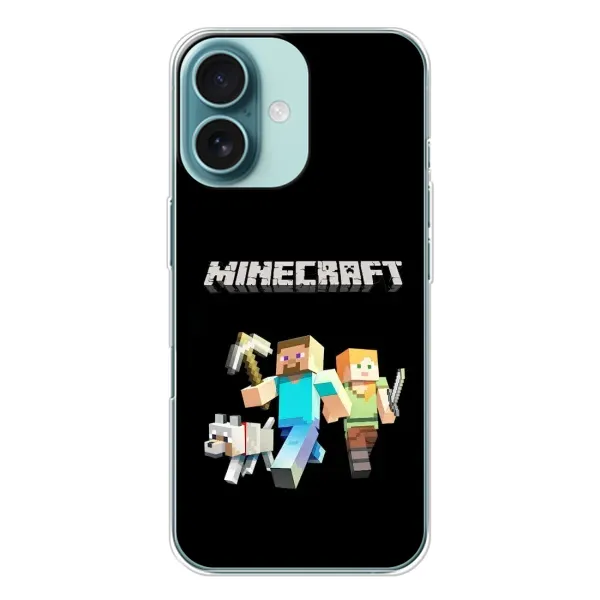 Чохол з принтом «герої Minecraft» для iPhone 16 Чохол з принтом «герої Minecraft» для iPhone 16