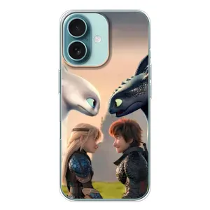 Чехол как приручить дракона на iPhone 16 (Иккинг и Астрид)