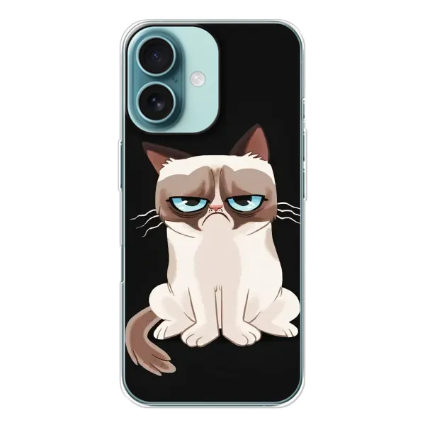 Чохол з принтом «Сумний кіт» для iPhone 16