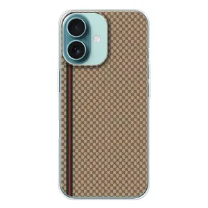 Чохли GUCCI для Айфон 16 (AlphaPrint) (Гуччі полоса)