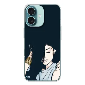 Чехол с печатью для iPhone 16 - (Мода) (AlphaPrint) (Красивая девочка)