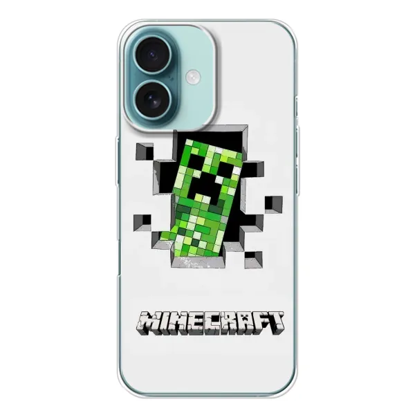 Чохол з принтом «кріпер Майнкрафт» для iPhone 16 Чохол з принтом «кріпер Майнкрафт» для iPhone 16