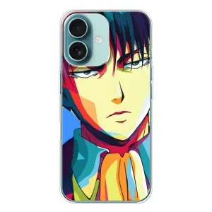 Чохли Персонажі Аніме Наруто для iPhone 16 (AlphaPrint) (Леві Аккерман)