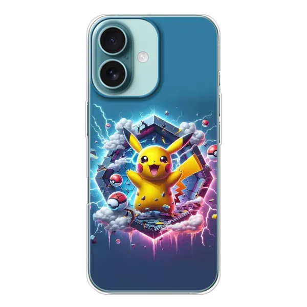 Чехол с принтом «Лого Пикачу» для iPhone 16