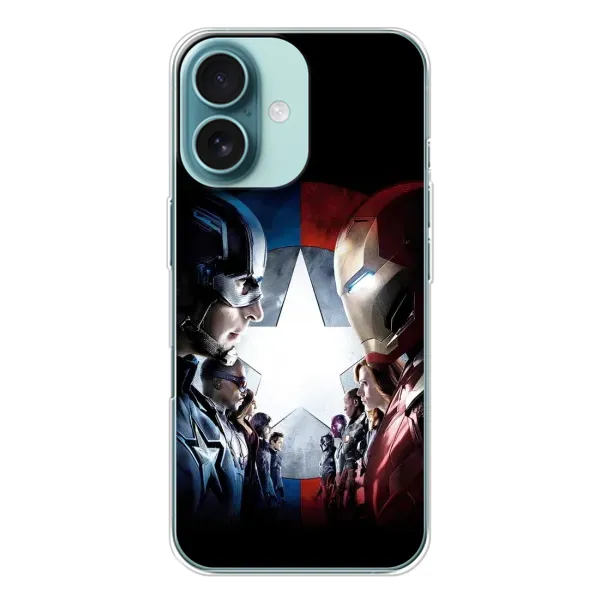 Чехол с принтом «Марвел стайл» для iPhone 16