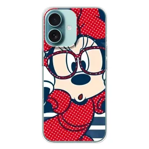 Эксклюзивный чехол для iPhone 16 (AlphaPrint - Мультяшные) (Маус в очках)