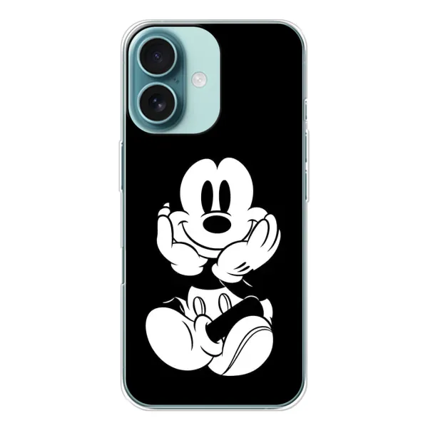 Чехол с принтом «Микки на черном» для iPhone 16