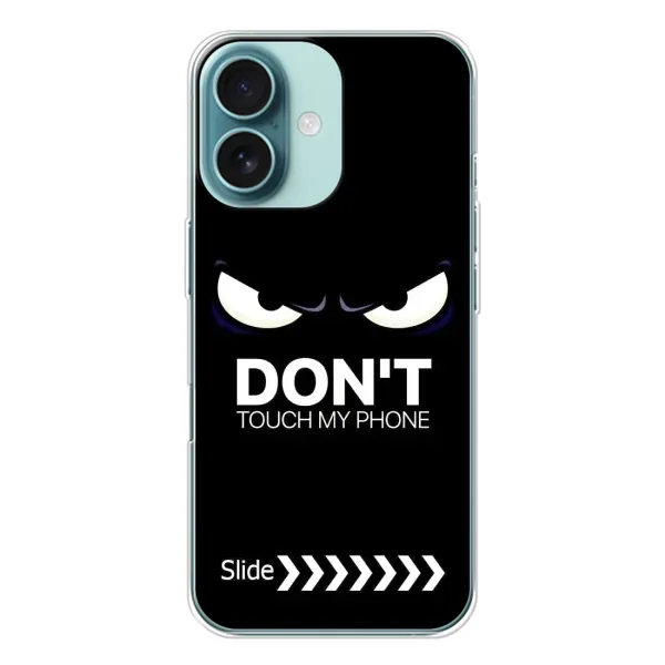Чохол з принтом «Не чипай телефон» для iPhone 16