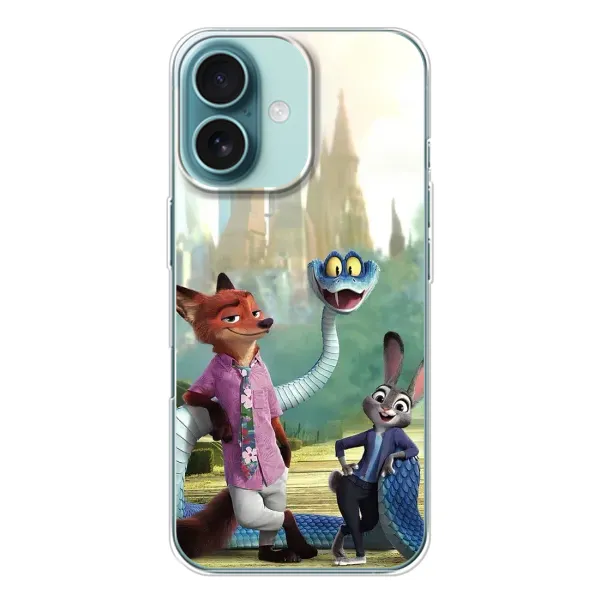 Чехол с принтом «Герои мультфильма Зверополис» для iPhone 16