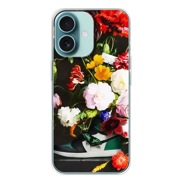 Чохол з принтом «Nike цветы» для iPhone 16