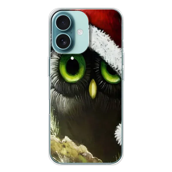 Чехол с принтом «Новогодняя Сова» для iPhone 16