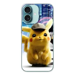 Чехол с Пикачу на iPhone 16 (Пикачу в городе)