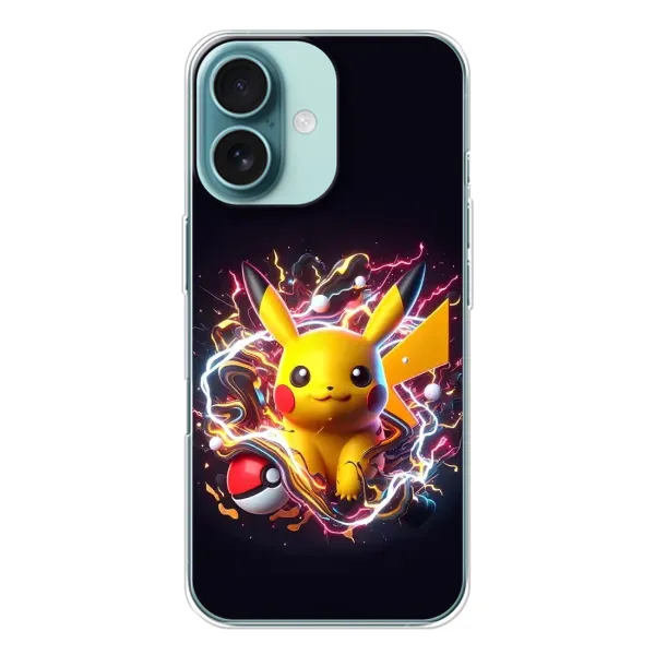 Чехол с принтом «Пикачу с мячом» для iPhone 16