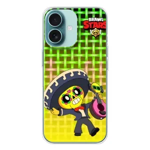 Чехлы Brawl Stars для iPhone 16 (AlphaPrint) (Поко в самбреро)