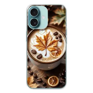 Чехол с уникальным дизайном «Осень с кофе» для iPhone 16 (Пряный кофе)