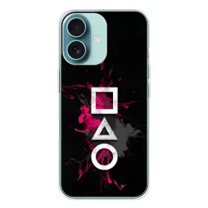 Чехол Гра в кальмара для iPhone 16 (Символы Игра кальмара)
