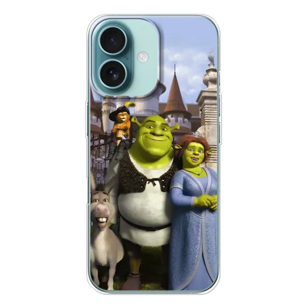Чехол с принтом «Сказочные герои Шрека» для iPhone 16