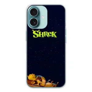 Чехол с мультфильмом Шрек на iPhone 16 (Отдыхающий Шрек)