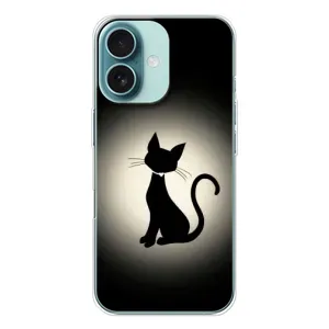 Чехол с принтом для iPhone 16 (AlphaPrint) Модные коты (Силуэт котика)