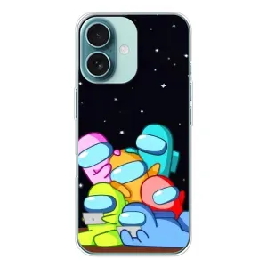 Чохли Амонг Ас для iPhone 16 (AlphaPrint) (Скіни в космосі)
