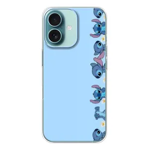 Чехол с принтом Стич на iPhone 16 (Стич фон)